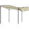 Outsunny Patio Gazebo 10x8ft Metal with Extendable Awning Outdoor Garden Sun Shelter Cream White