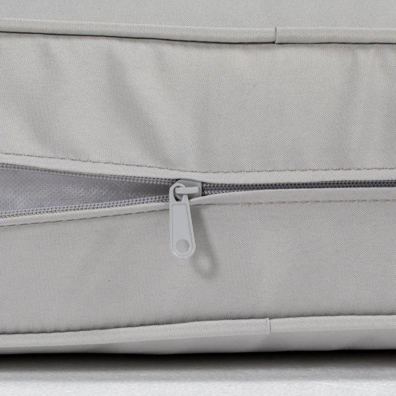Patio Chair Cushions, Thick Deep Seat Outdoor Seat Cushion with Back Cushion, Light Grey