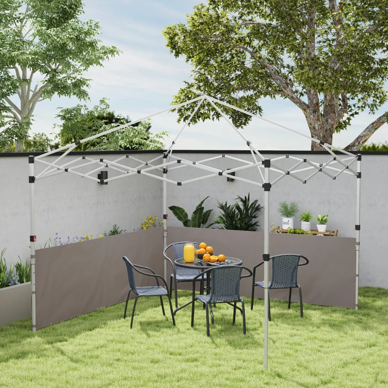 Canopy Sidewalls for 10' x 10' or 10' x 20' Pop up Canopy, 2 PCS Canopy Half Walls Only, Grey