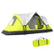 Camping Tent for 6-8 Man with 2000mm Waterproof Rainfly and Carry Bag for Fishing Hiking Festival, Green