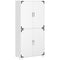 HOMCOM Industrial Pantry Storage Cabinet Kitchen 4 Doors Cupboard Shelves Bedroom Living Room White