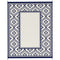 Outsunny 8' x 10' Outdoor RV Rug, Reversible Patio Floor Mat with Carry Bag, Gourd Border, Blue and White