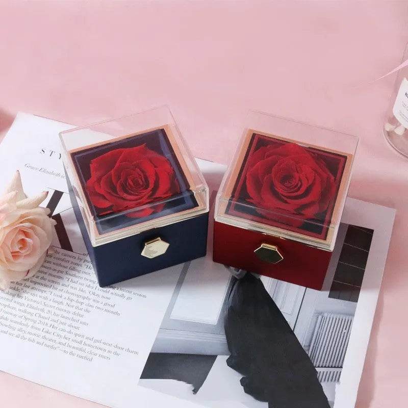 Acrylic Ring Box Valentine's Day Proposal Confession 