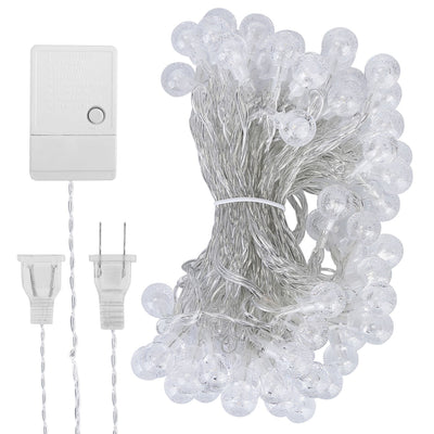 32.8Feet Globe String Lights 100 Ball LED Fairy Lamps IP44 Waterproof Decorative Lights with 8 Lighting Modes for Garden Lawn Patio 