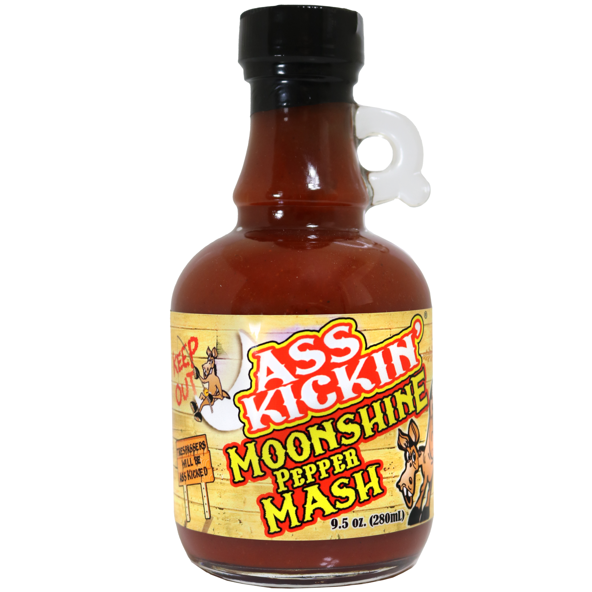 Ass Kickin’ Moonshine Pepper Mash 9.5 oz. bottles 