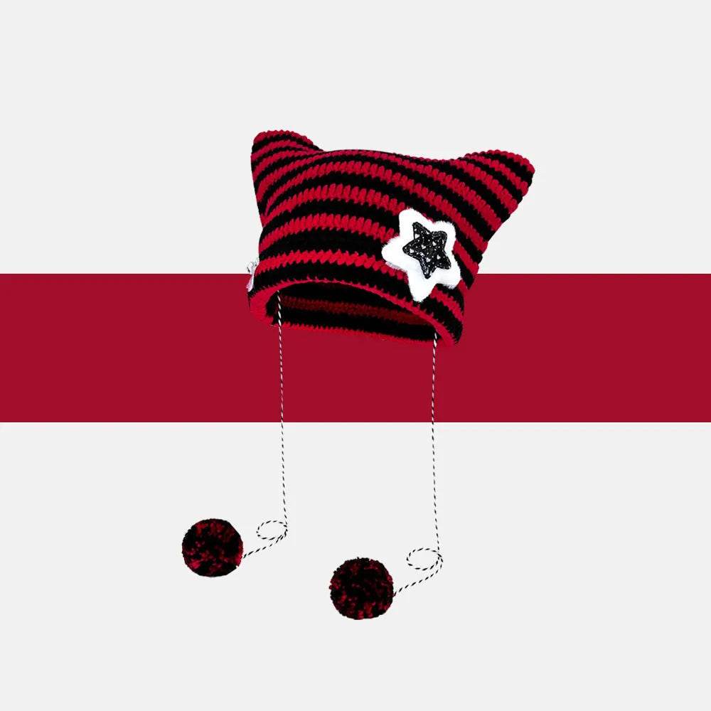 Breathable Windproof Cute Thermal Head Cover Woolen Cap beanies 