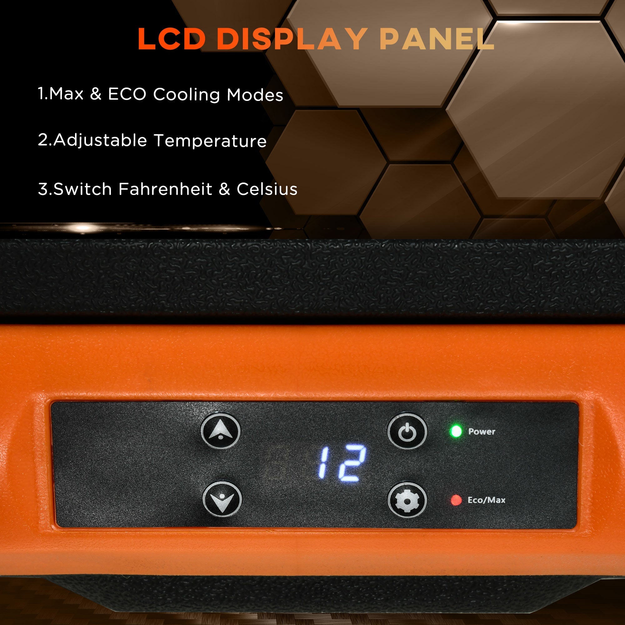 Outsunny Portable Chill: 32 Quart Compact Car Refrigerator Electric Cooler Box for Camping Picnic, 12/24V DC and 100-240V AC 