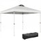 Pop Up Canopy Waterproof Canopy Tent with Carrying Bag for Parties Garden BBQs 9.8' x 9.8' White