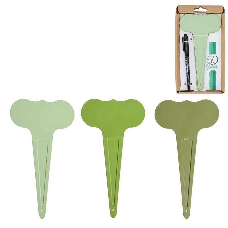Green Shades Plant Markers Set of 6 