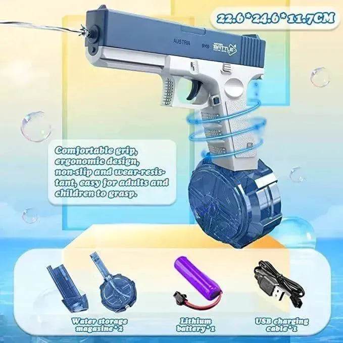 Electric Water Gun, Automatic Water Gun, 58CC 434CC Large Capacity, Range Up To 32 Feet, Summer Water Gun Toys 