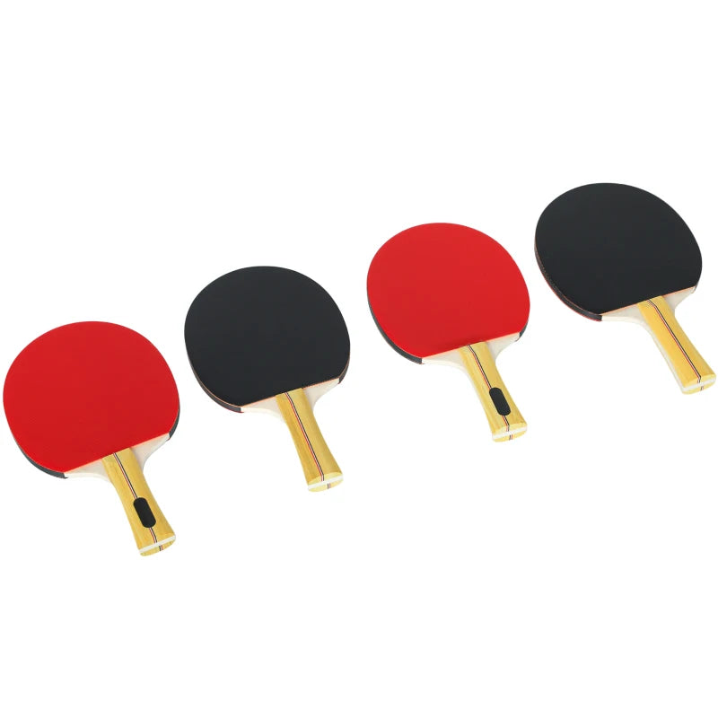 Soozier Ping Pong Paddle Set, Portable Table Tennis Rackets with 8 Ping Pong Balls, Storage Case for Teens, Adults
