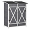 Outsunny 54.75''x29.5''x63'' Garden Storage Shed Asphalt Roof Wooden Timber Double Door Utility Storage House w/ Movable Shelf