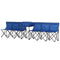 Outsunny 6 Seat Sport Bench Camp Seat Crowd Folding Portable Cooler Bag w/ Carrying Case Blue