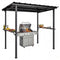9' x 6' Hardtop Grill Gazebo, BBQ Gazebo with 2 Side Shelves and Galvanized Metal Slope Roof, Black