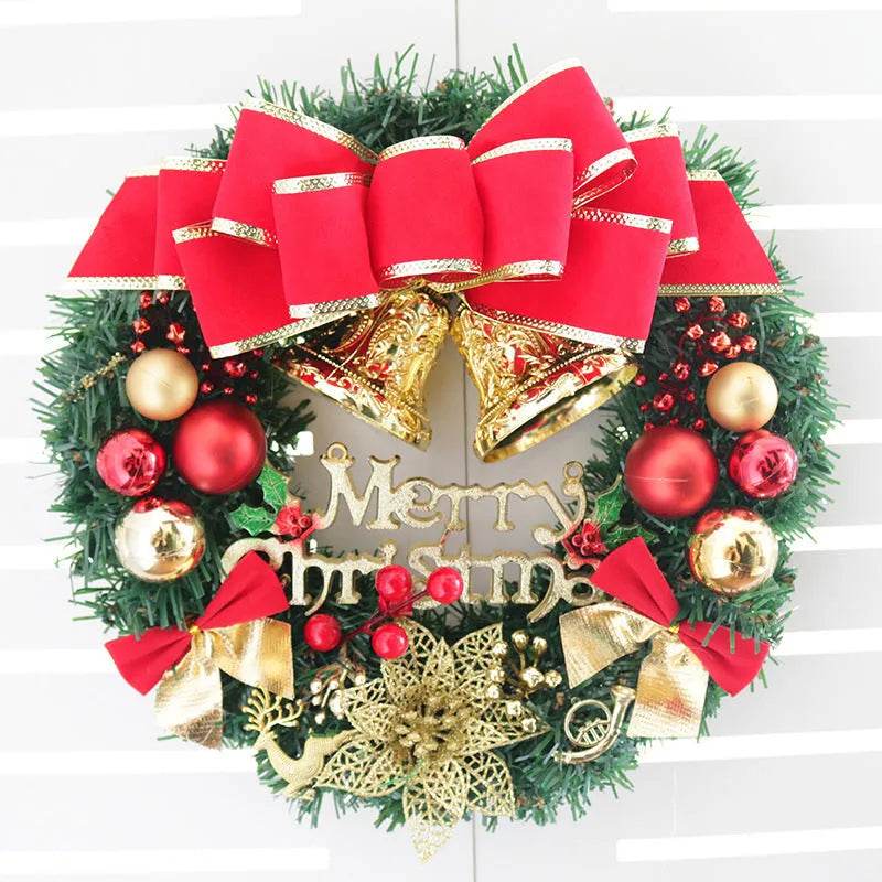Creative Christmas Door Wreath Christmas Decoration Artificial Garland Wreaths For Car Home Window Wall Decoration 