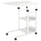 Mobile Standing Desk, Adjustable Height 31.5 inch Stand Up Desk with Wheels for Home Office, White