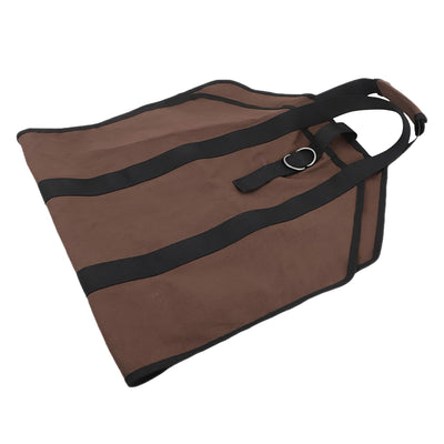 Firewood Carrier Bag with Handle Durable Wear-Resistant Fireplace Logs Holder Side Opening Wood Storage Carrying Bag For Indoor Fireplace Outdoor Camp 