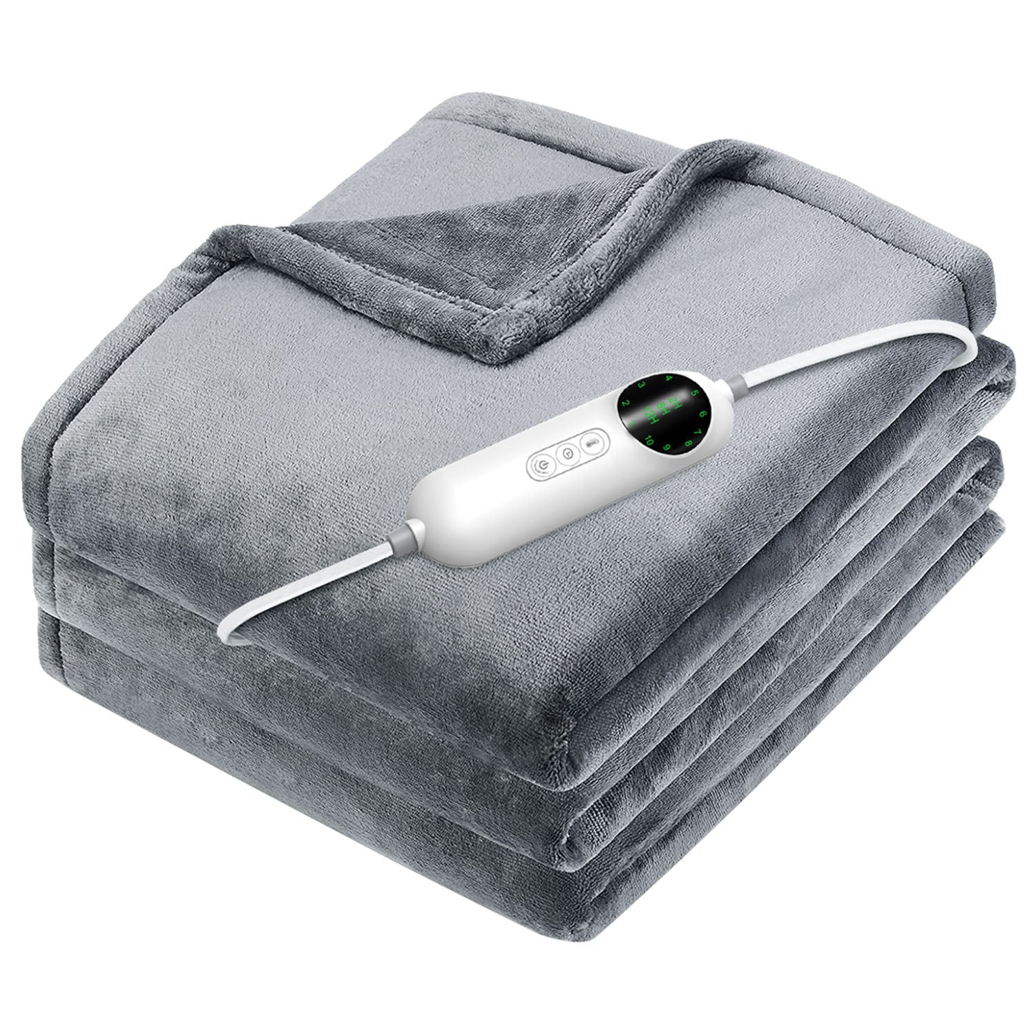 Electric Heated Throw Flannel Heated Blanket with 10 Heat Settings Auto off Washable for Home Office Usage 59x51in