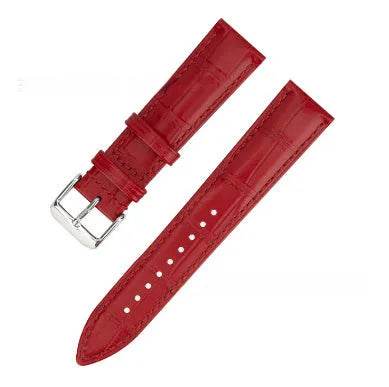 Bamboo Pattern Cow Leather Watch Strap Unisex 