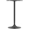 HOMCOM Modern High Top Bar Table Round Dining Painted Top Steel Base Bistro Table for 2 Black