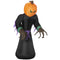 HOMCOM 9ft Inflatable Pumpkin Head Ghost – LED Blow-Up Halloween Decoration for Outdoor Lawn & Garden