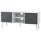 HOMCOM Modern TV Stand Cabinet Foldable Drawers Shelves for Living Room Bedroom