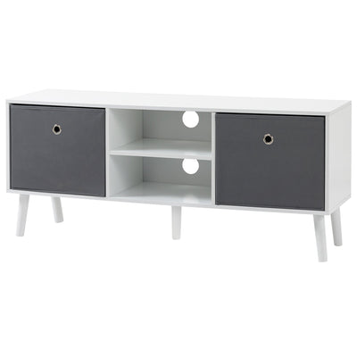 HOMCOM Modern TV Stand Cabinet Foldable Drawers Shelves for Living Room Bedroom 