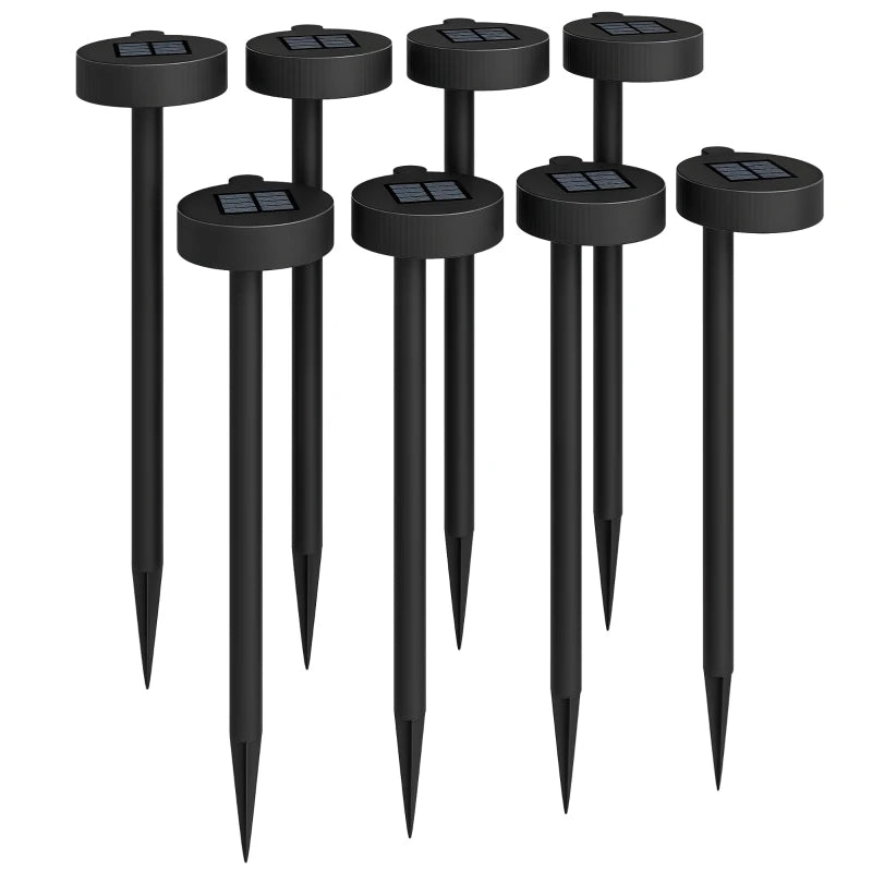 8 Pack Solar Garden Lights Outdoor Auto On/Off Solar Pathway Lights, IP44 for Driveway, Walkway, Yard Landscape Lighting