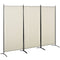 HOMCOM Discreet Division: 6' 3-Panel Double Hinged Folding Wall Privacy Screen for Indoor Home Office, Beige Finish