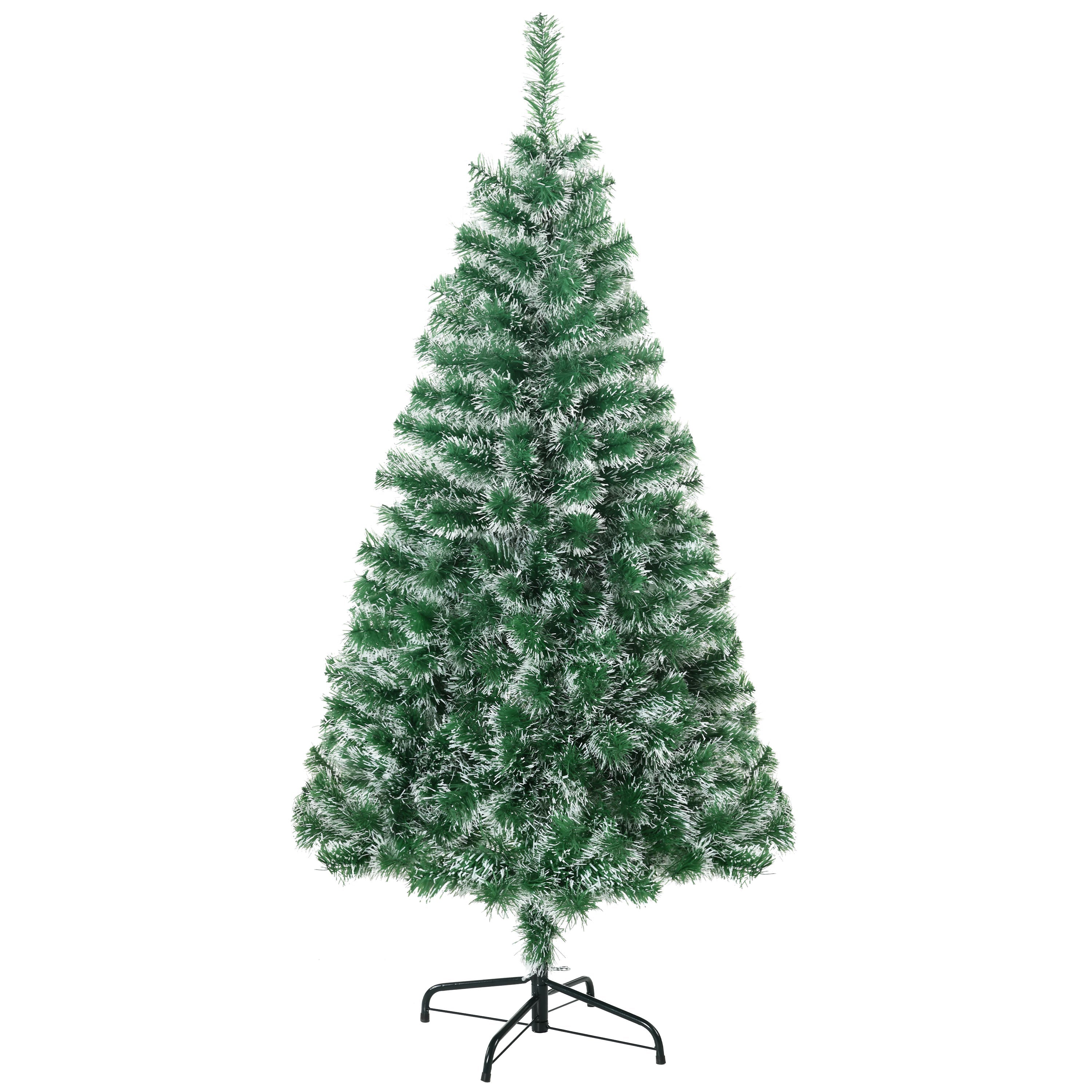 HOMCOM 6FT Indoor Christmas Tree Artificial Decoration Xmas Gift with Metal Stand 375 Tips 