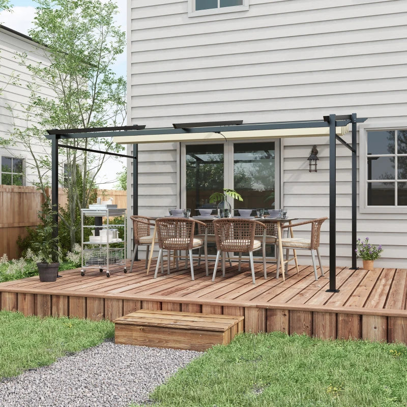 Metal Planter Box with Trellis, 44.5" Raised Garden Bed with Trellis Privacy Screen for Climbing Plants