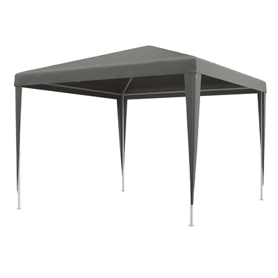 Outsunny 10x10ft Party Tent Portable Gazebo, Folding Garden Canopy Event Shelter Outdoor Sunshade Grey 