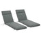 Outdoor Lounge Chair Cushion Set of 2, Non-Slip Chaise Lounge Cushions, Sun Lounger Pads, 77.2