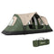 Camping Tent for 6-8 Man with 2000mm Waterproof Rainfly and Carry Bag for Fishing Hiking Festival, Dark Green