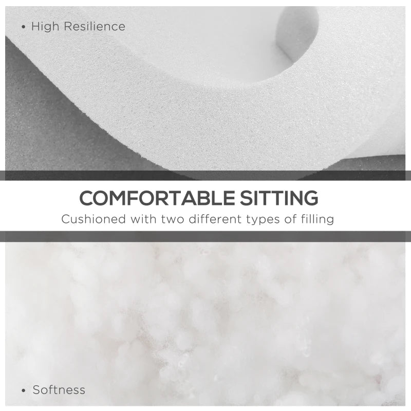 Replacement Cushions for Rattan Furniture, 4 Piece Outdoor Seat Cushion Pad for Patio Set, Cream White