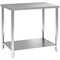 Stainless Steel Workbench, 35 x 24 x 34 Inch, Heavy Duty Work Prep Table with Shelf, Workbench for Kitchen, Garage