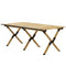 Outsunny Portable Aluminum Picnic Table: Folding, with Roll-Up Top for Party, BBQ, Beach, Easy Carry Design - Natural Finish