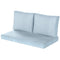 Outdoor Seat Cushions with Backrest, Loveseat Double Sofa Outdoor Furniture Cushions, Light Blue