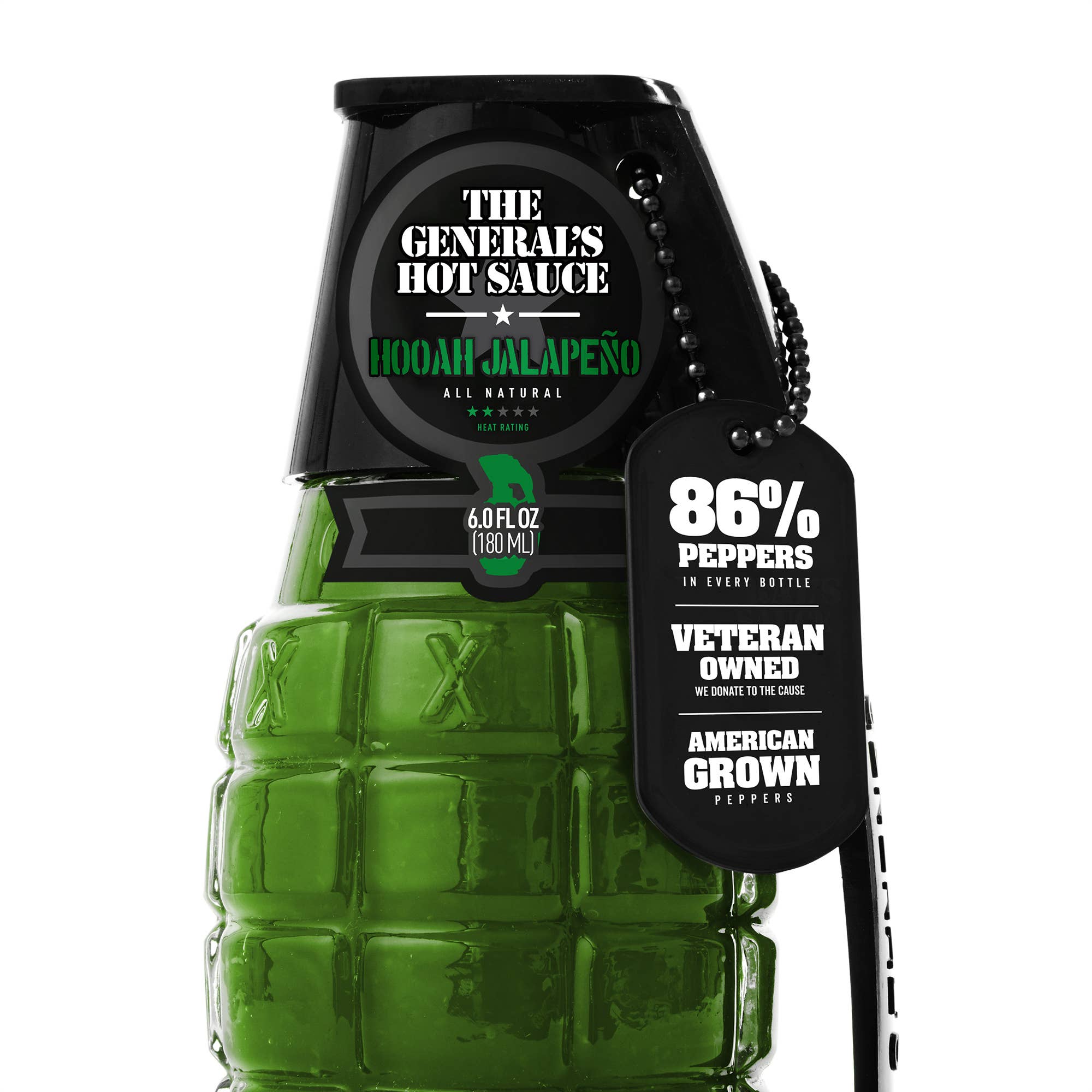 HOOAH Jalapeño - The General's Hot Sauce 