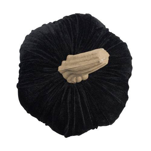 9.5 Black Velvet Pumpkin Large, For Holiday Halloween Decor 
