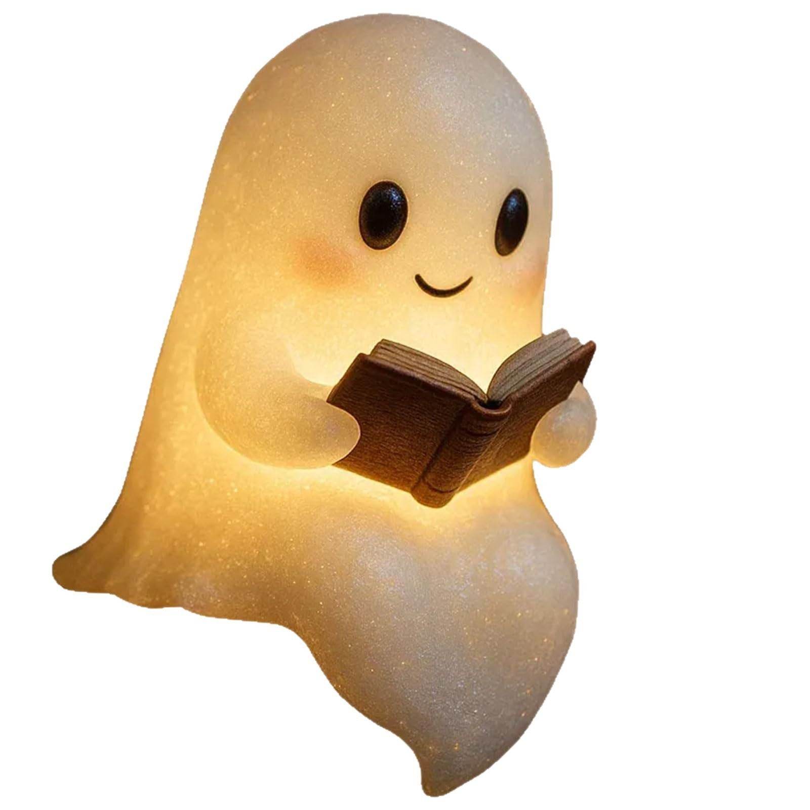 Cute LED Ghost Night Light Children's Nightlight Gift Bedside Sleep Lamp Halloween Decorations Lovely Ghost Lamp Warm Light 