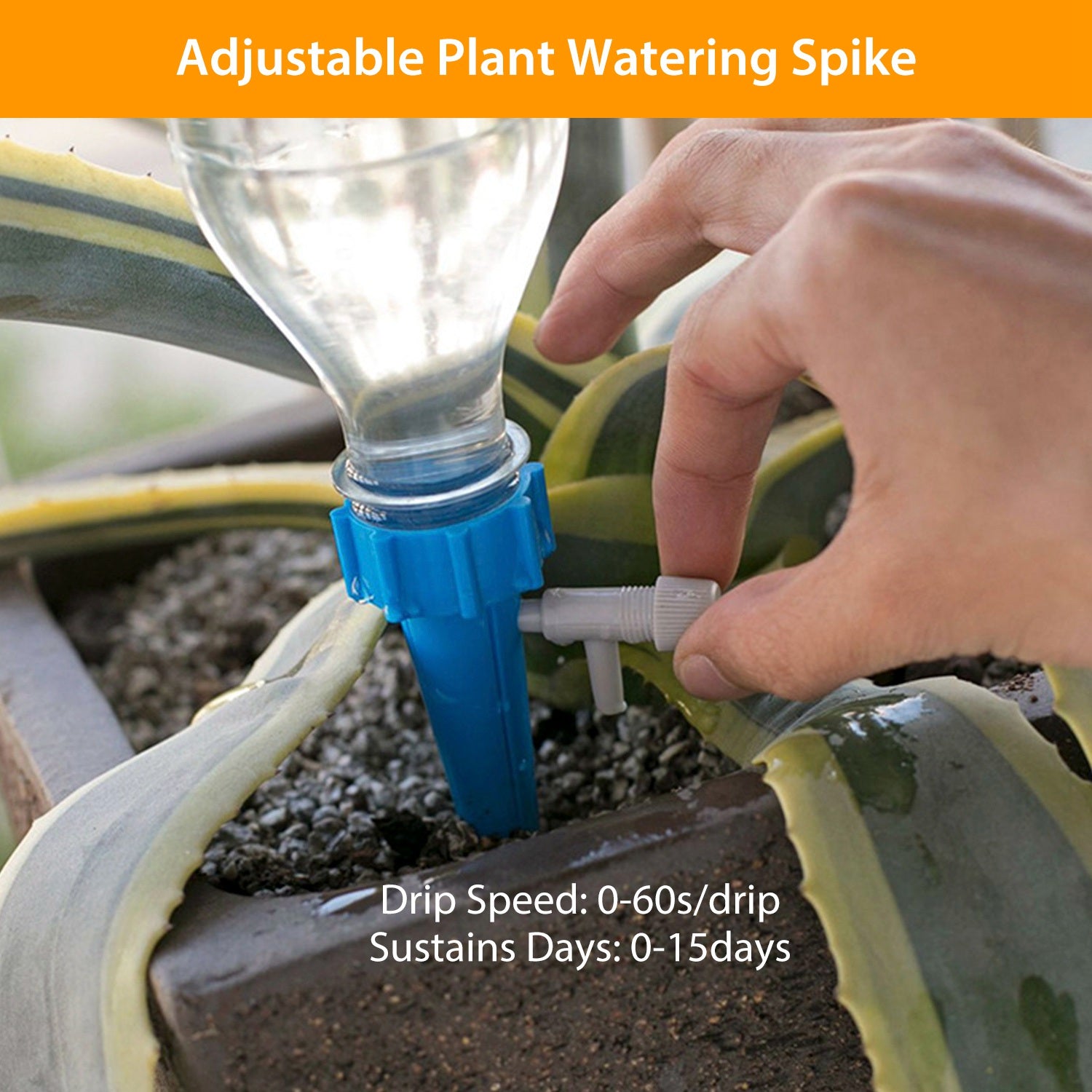 24Pcs Plant Watering Spikes Self Watering Devices Automatic Plant Waterer with Slow Release Control Valve For Outdoor Indoor Plant 