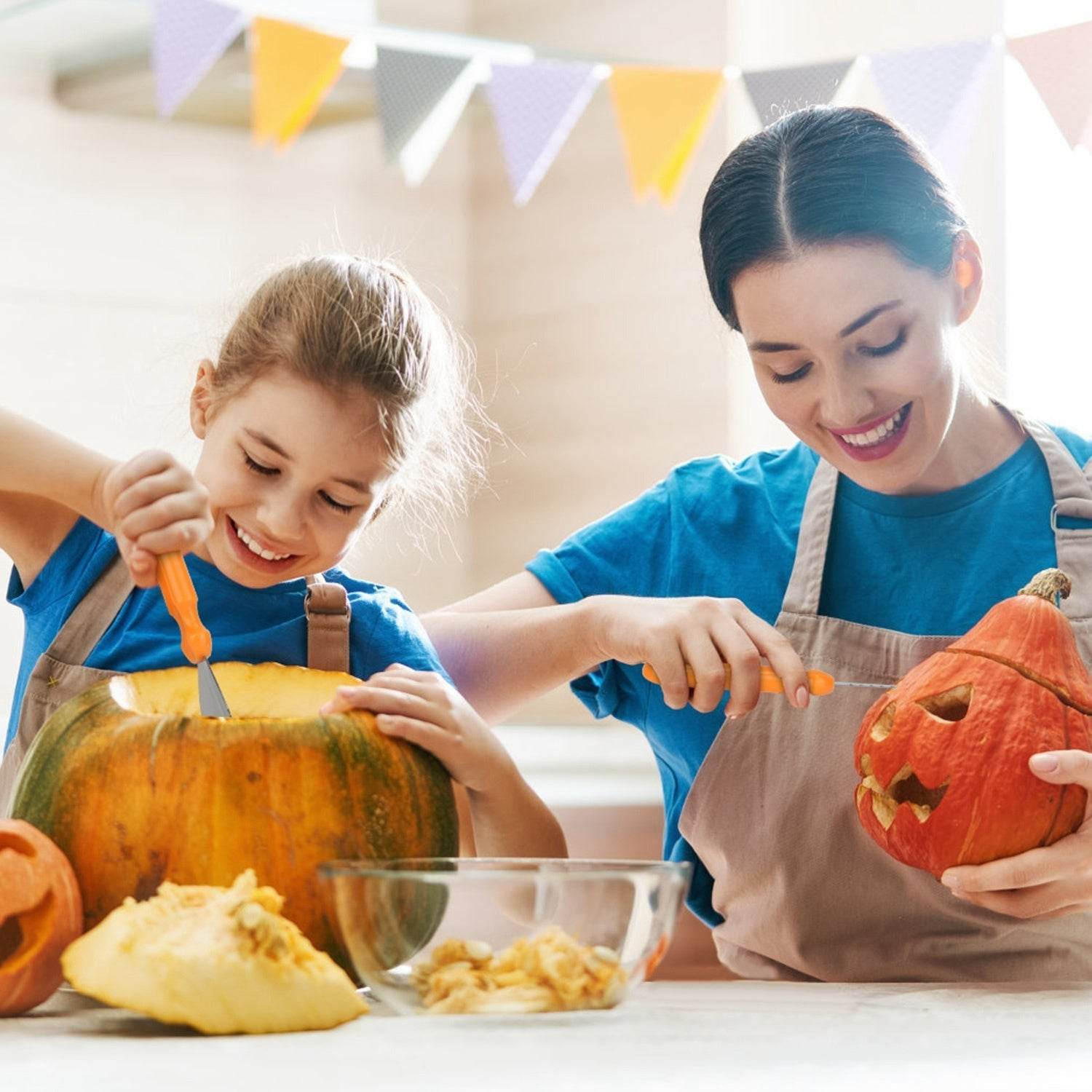 13Pcs Halloween Pumpkin Carving Kit Stainless Steel Carving Kit Pumpkin Sculpting Cutting Kit Halloween Decorative Tools 