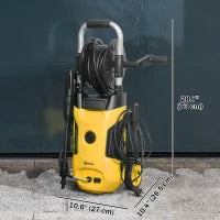 Outsunny Electric Pressure Washer – 2176 PSI High Pressure Power Washer with Adjustable Nozzle