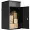 Lockable Package Delivery Box for Outside | Anti-Theft Parcel Drop Box, Weatherproof Galvanized Steel, Black