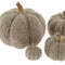 Felt Pumpkin – Grey Wool Decorative Pumpkin with Resin Stem, Handcrafted Fall Décor in Small, Medium & Large Sizes