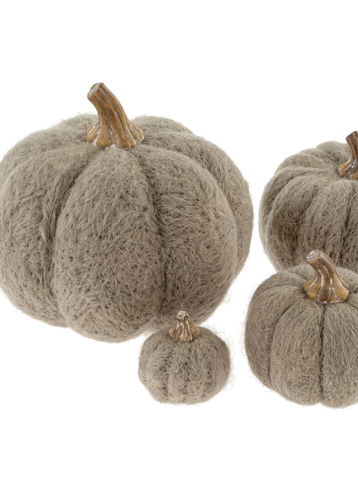 Felt Pumpkin - Grey 