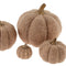 Felt Pumpkin – Oat, Handcrafted Wool with Resin Stem, Autumn Decor Accent, 3.5