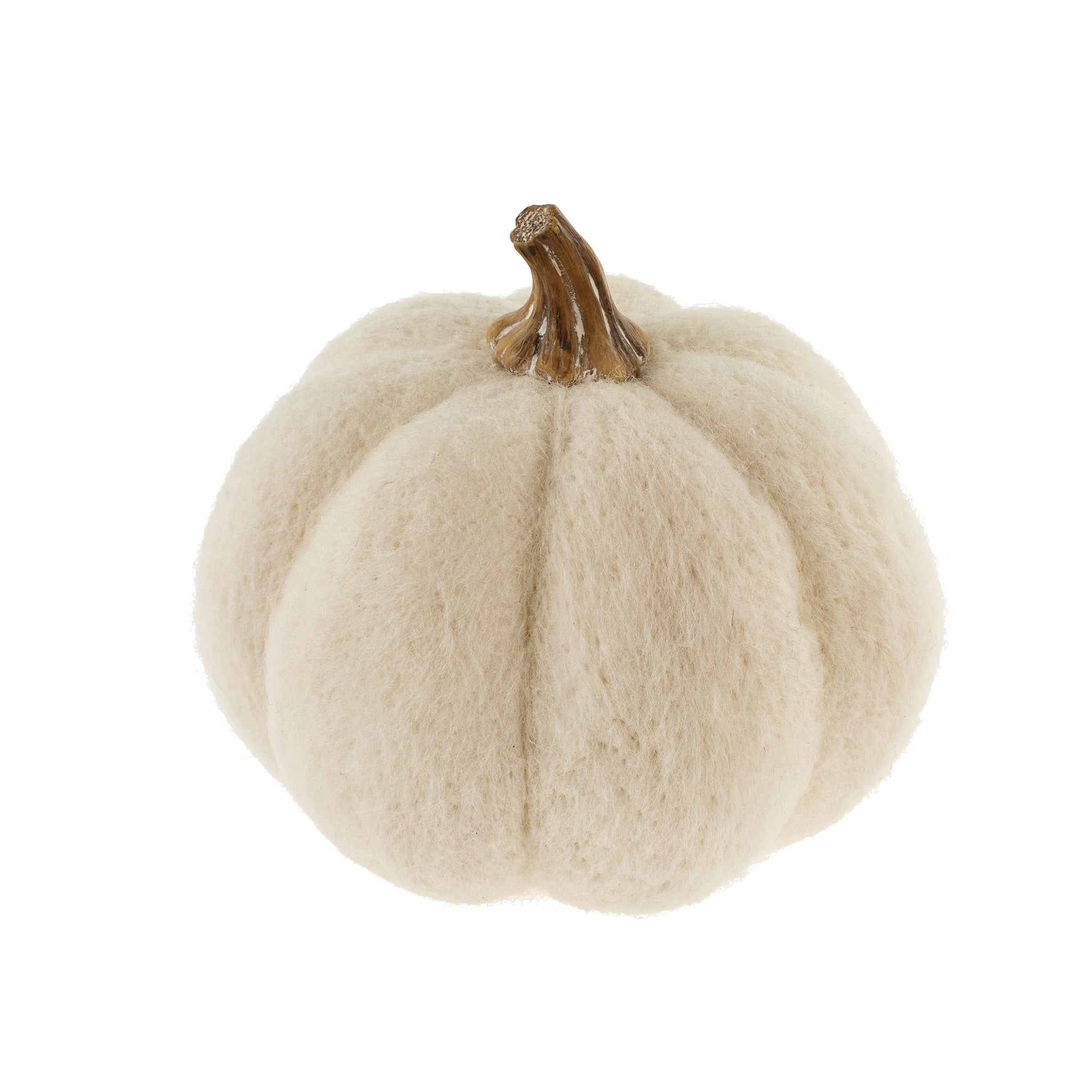 Felt Pumpkin - White 