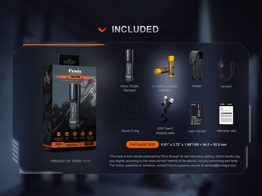 Fenix TK35R Red Rechargeable Flashlight Limited Edition
